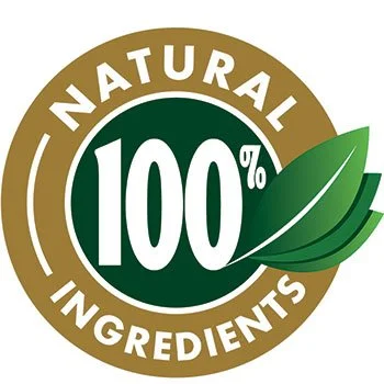AlphaCur 100% natural ingredients badge