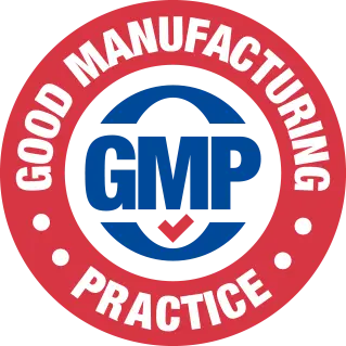 AlphaCur GMP certified facility badge